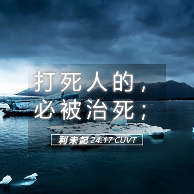 Picture 05 - 利 未 記 24:17 CUVT - 打 死 人 的 ， 必 被 治 死 - Bible Verse Picture