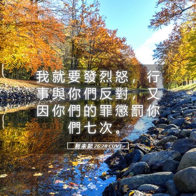 Picture 05 - 利 未 記 26:28 CUVT - 我 就 要 發 烈 怒 ， 行 事 與 你 們 - Bible Verse Picture