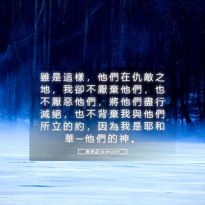 Picture 05 - 利 未 記 26:44 CUVT - 雖 是 這 樣 ， 他 們 在 仇 敵 之 地 - Bible Verse Picture