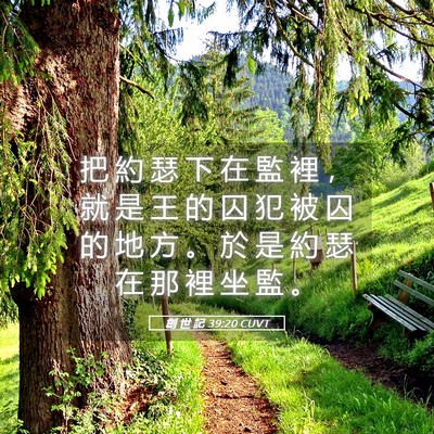 Picture 05 - 創 世 記 39:20 CUVT - 把 約 瑟 下 在 監 裡 ， 就 是 王 的 - Bible Verse Picture