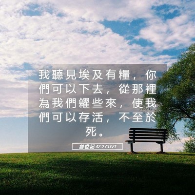 Picture 05 - 創 世 記 42:2 CUVT - 我 聽 見 埃 及 有 糧 ， 你 們 可 以 - Bible Verse Picture