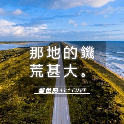 Picture 05 - 創 世 記 43:1 CUVT - 那 地 的 饑 荒 甚 大 - Bible Verse Picture