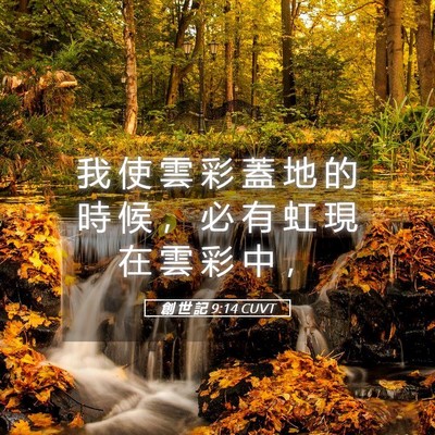 Picture 05 - 創 世 記 9:14 CUVT - 我 使 雲 彩 蓋 地 的 時 候 ， 必 有 - Bible Verse Picture