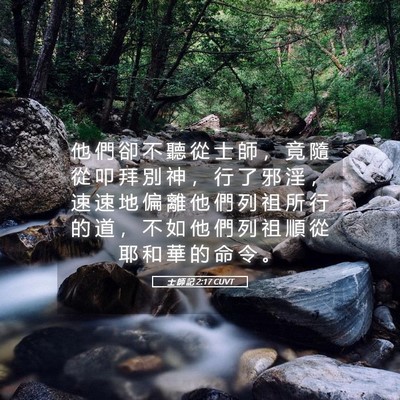 Picture 05 - 士 師 記 2:17 CUVT - 他 們 卻 不 聽 從 士 師 ， 竟 隨 從 - Bible Verse Picture