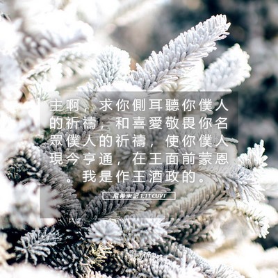 Picture 05 - 尼 希 米 記 1:11 CUVT - 主 啊 ， 求 你 側 耳 聽 你 僕 人 的 - Bible Verse Picture