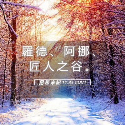 Picture 05 - 尼 希 米 記 11:35 CUVT - 羅 德 、 阿 挪 、 匠 人 之 谷 - Bible Verse Picture
