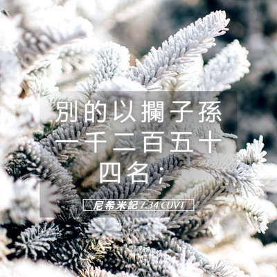 Picture 05 - 尼 希 米 記 7:34 CUVT - 別 的 以 攔 子 孫 一 千 二 百 五 十 - Bible Verse Picture