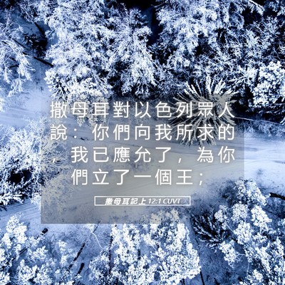 Picture 05 - 撒 母 耳 記 上 12:1 CUVT - 撒 母 耳 對 以 色 列 眾 人 說 ： 你 - Bible Verse Picture