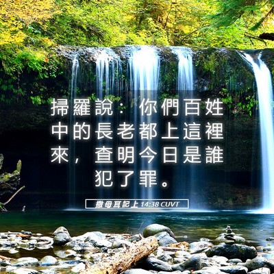 Picture 05 - 撒 母 耳 記 上 14:38 CUVT - 掃 羅 說 ： 你 們 百 姓 中 的 長 老 - Bible Verse Picture