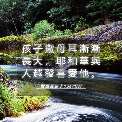 Picture 05 - 撒 母 耳 記 上 2:26 CUVT - 孩 子 撒 母 耳 漸 漸 長 大 ， 耶 和 - Bible Verse Picture