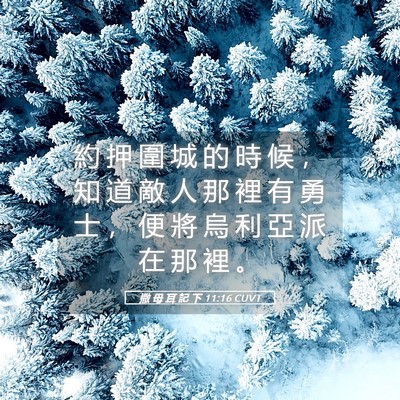 Picture 05 - 撒 母 耳 記 下 11:16 CUVT - 約 押 圍 城 的 時 候 ， 知 道 敵 人 - Bible Verse Picture