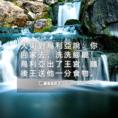Picture 05 - 撒 母 耳 記 下 11:8 CUVT - 大 衛 對 烏 利 亞 說 ： 你 回 家 去 - Bible Verse Picture