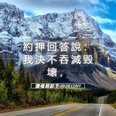 Picture 05 - 撒 母 耳 記 下 20:20 CUVT - 約 押 回 答 說 ： 我 決 不 吞 滅 毀 - Bible Verse Picture