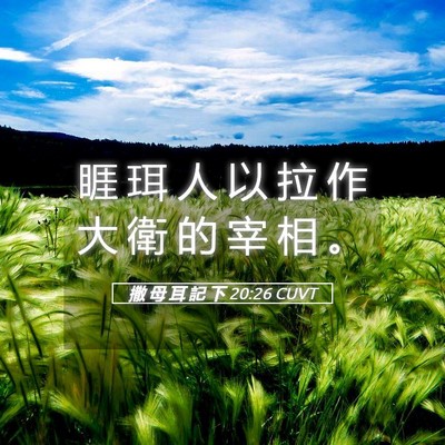 Picture 05 - 撒 母 耳 記 下 20:26 CUVT - 睚 珥 人 以 拉 作 大 衛 的 宰 相 - Bible Verse Picture