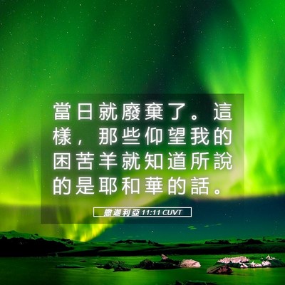 Picture 05 - 撒 迦 利 亞 11:11 CUVT - 當 日 就 廢 棄 了 。 這 樣 ， 那 些 - Bible Verse Picture