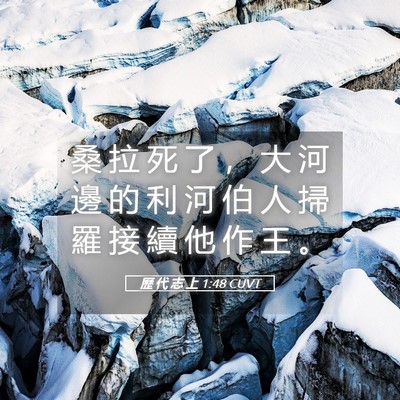 Picture 05 - 歷 代 志 上 1:48 CUVT - 桑 拉 死 了 ， 大 河 邊 的 利 河 伯 - Bible Verse Picture