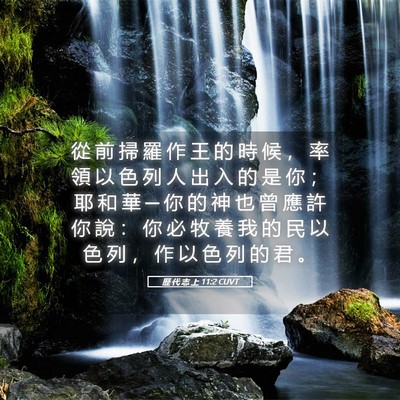 Picture 05 - 歷 代 志 上 11:2 CUVT - 從 前 掃 羅 作 王 的 時 候 ， 率 領 - Bible Verse Picture