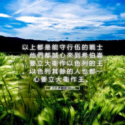 Picture 05 - 歷 代 志 上 12:38 CUVT - 以 上 都 是 能 守 行 伍 的 戰 士 ， - Bible Verse Picture