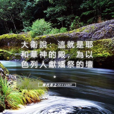Picture 05 - 歷 代 志 上 22:1 CUVT - 大 衛 說 ： 這 就 是 耶 和 華 神 的 - Bible Verse Picture