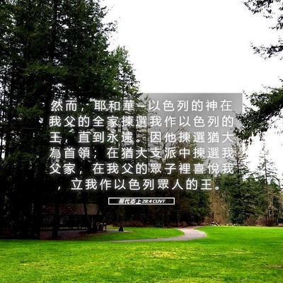 Picture 05 - 歷 代 志 上 28:4 CUVT - 然 而 ， 耶 和 華 ─ 以 色 列 的 神 - Bible Verse Picture