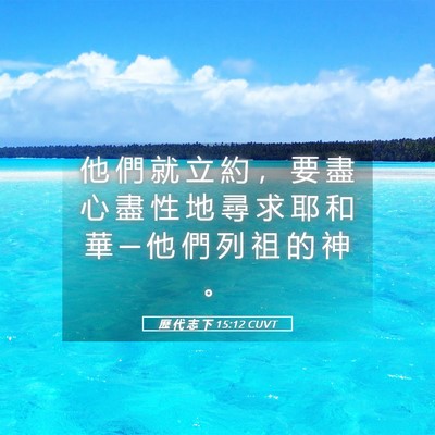Picture 05 - 歷 代 志 下 15:12 CUVT - 他 們 就 立 約 ， 要 盡 心 盡 性 地 - Bible Verse Picture