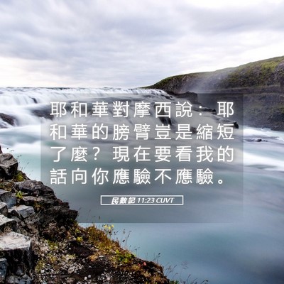 Picture 05 - 民 數 記 11:23 CUVT - 耶 和 華 對 摩 西 說 ： 耶 和 華 的 - Bible Verse Picture