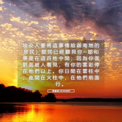 Picture 05 - 民 數 記 14:14 CUVT - 埃 及 人 要 將 這 事 傳 給 迦 南 地 - Bible Verse Picture
