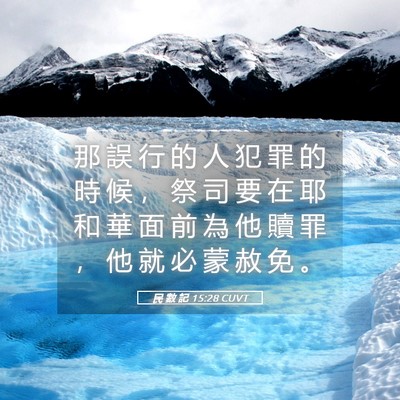 Picture 05 - 民 數 記 15:28 CUVT - 那 誤 行 的 人 犯 罪 的 時 候 ， 祭 - Bible Verse Picture