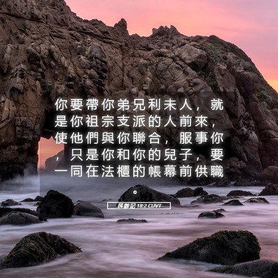 Picture 05 - 民 數 記 18:2 CUVT - 你 要 帶 你 弟 兄 利 未 人 ， 就 是 - Bible Verse Picture