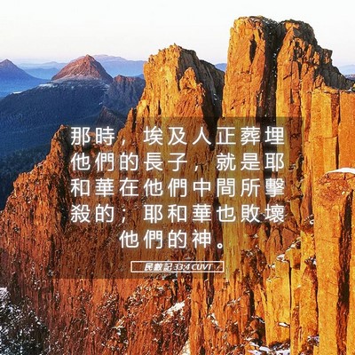 Picture 05 - 民 數 記 33:4 CUVT - 那 時 ， 埃 及 人 正 葬 埋 他 們 的 - Bible Verse Picture