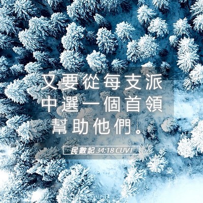 Picture 05 - 民 數 記 34:18 CUVT - 又 要 從 每 支 派 中 選 一 個 首 領 - Bible Verse Picture