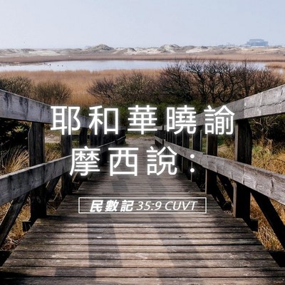 Picture 05 - 民 數 記 35:9 CUVT - 耶 和 華 曉 諭 摩 西 說 - Bible Verse Picture