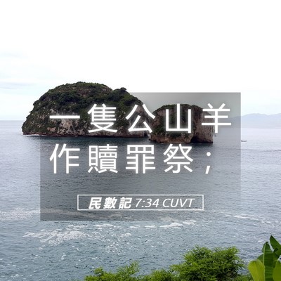 Picture 05 - 民 數 記 7:34 CUVT - 一 隻 公 山 羊 作 贖 罪 祭 - Bible Verse Picture
