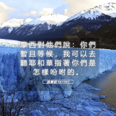 Picture 05 - 民 數 記 9:8 CUVT - 摩 西 對 他 們 說 ： 你 們 暫 且 等 - Bible Verse Picture