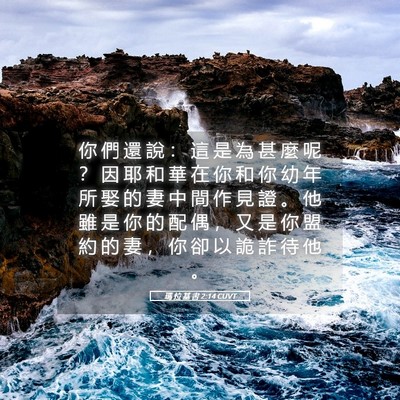 Picture 05 - 瑪 拉 基 書 2:14 CUVT - 你 們 還 說 ： 這 是 為 甚 麼 呢 ？ - Bible Verse Picture