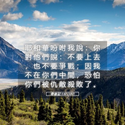 Picture 05 - 申 命 記 1:42 CUVT - 耶 和 華 吩 咐 我 說 ： 你 對 他 們 - Bible Verse Picture