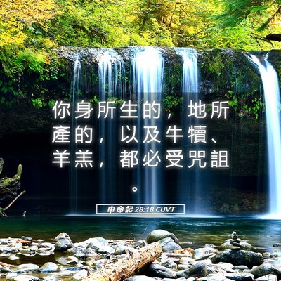Picture 05 - 申 命 記 28:18 CUVT - 你 身 所 生 的 ， 地 所 產 的 ， 以 - Bible Verse Picture