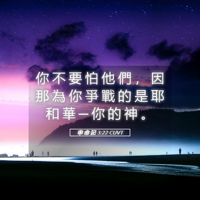 Picture 05 - 申 命 記 3:22 CUVT - 你 不 要 怕 他 們 ， 因 那 為 你 爭 - Bible Verse Picture