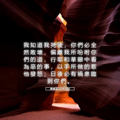 Picture 05 - 申 命 記 31:29 CUVT - 我 知 道 我 死 後 ， 你 們 必 全 然 - Bible Verse Picture