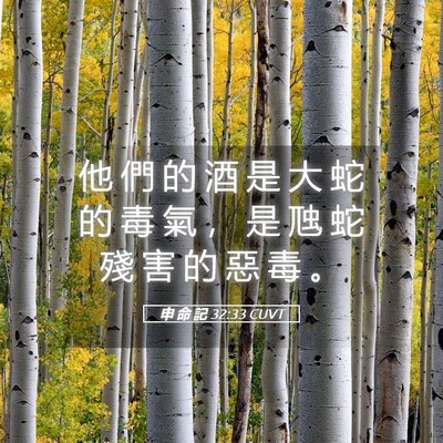 Picture 05 - 申 命 記 32:33 CUVT - 他 們 的 酒 是 大 蛇 的 毒 氣 ， 是 - Bible Verse Picture