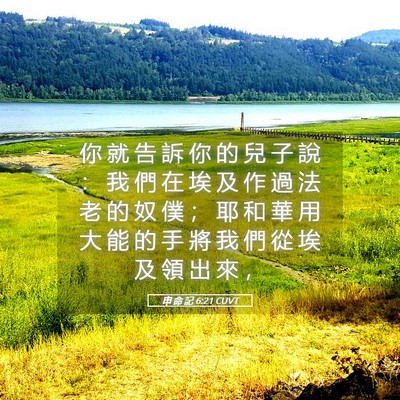 Picture 05 - 申 命 記 6:21 CUVT - 你 就 告 訴 你 的 兒 子 說 ： 我 們 - Bible Verse Picture