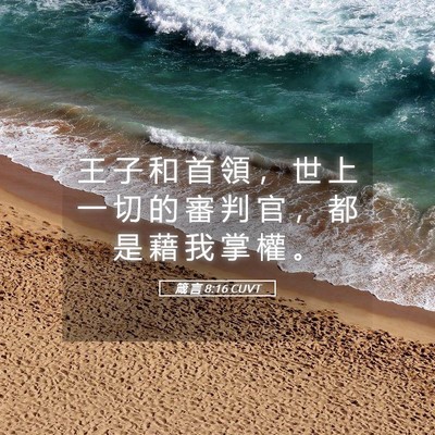 Picture 05 - 箴 言 8:16 CUVT - 王 子 和 首 領 ， 世 上 一 切 的 審 - Bible Verse Picture