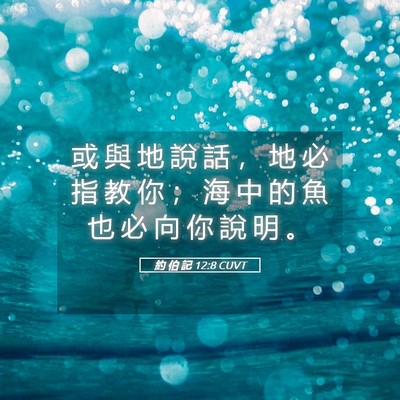 Picture 05 - 約 伯 記 12:8 CUVT - 或 與 地 說 話 ， 地 必 指 教 你 ； - Bible Verse Picture