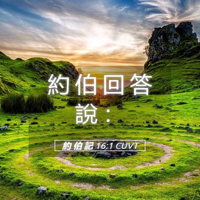 Picture 05 - 約 伯 記 16:1 CUVT - 約 伯 回 答 說 - Bible Verse Picture