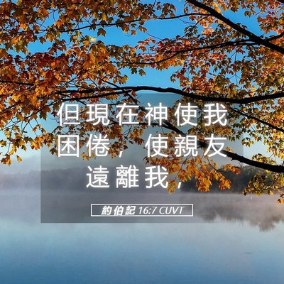 Picture 05 - 約 伯 記 16:7 CUVT - 但 現 在 神 使 我 困 倦 ， 使 親 友 - Bible Verse Picture