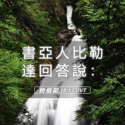 Picture 05 - 約 伯 記 18:1 CUVT - 書 亞 人 比 勒 達 回 答 說 - Bible Verse Picture