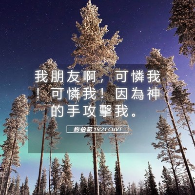 Picture 05 - 約 伯 記 19:21 CUVT - 我 朋 友 啊 ， 可 憐 我 ！ 可 憐 我 - Bible Verse Picture
