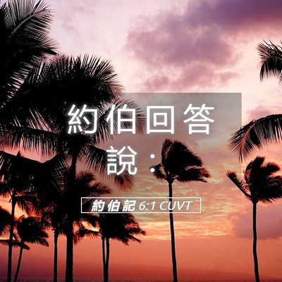 Picture 05 - 約 伯 記 6:1 CUVT - 約 伯 回 答 說 - Bible Verse Picture
