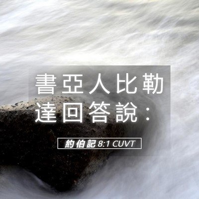 Picture 05 - 約 伯 記 8:1 CUVT - 書 亞 人 比 勒 達 回 答 說 - Bible Verse Picture