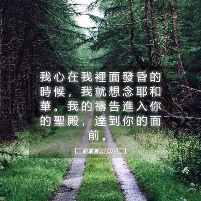 Picture 05 - 約 拿 書 2:7 CUVT - 我 心 在 我 裡 面 發 昏 的 時 候 ， - Bible Verse Picture